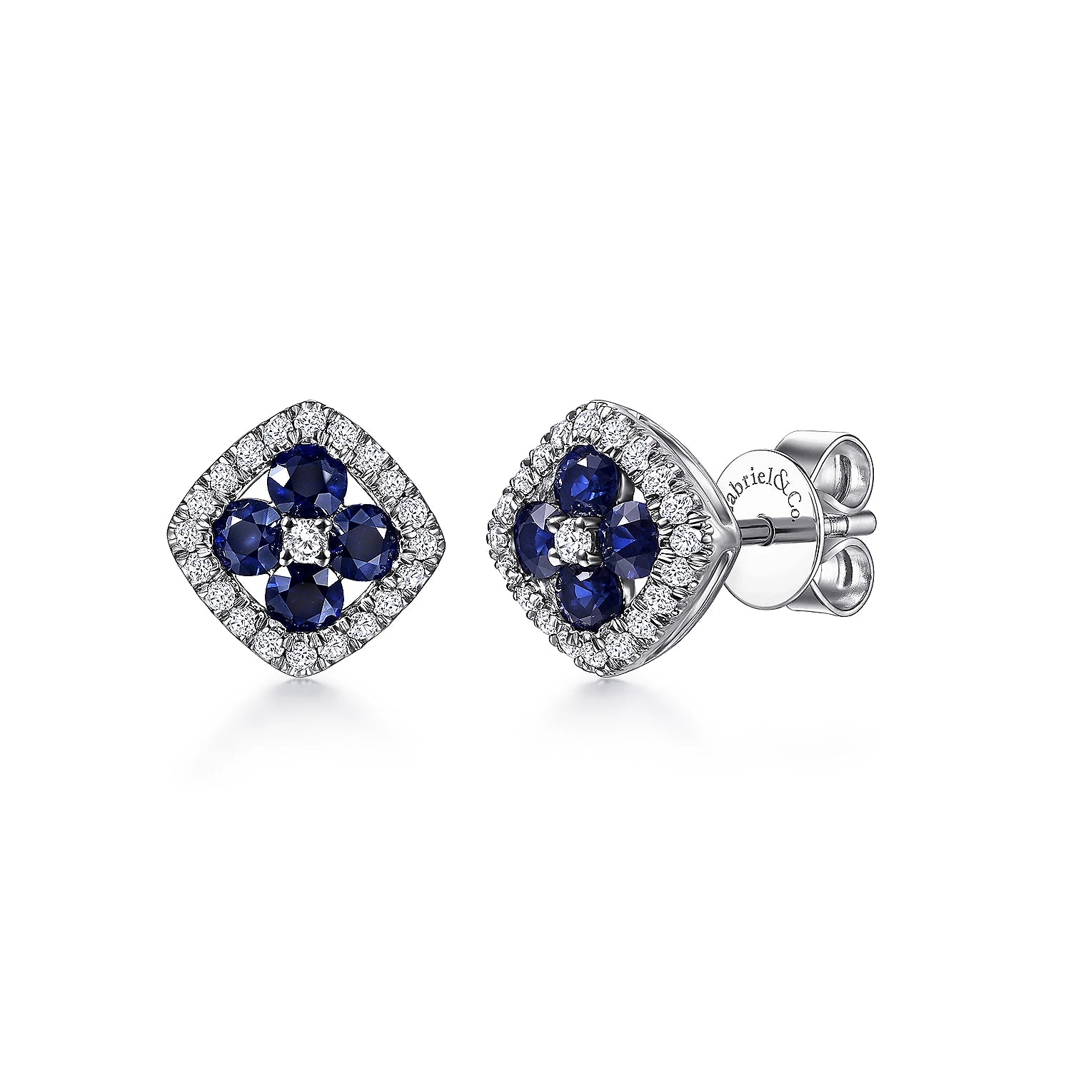 9ct White Gold Round 3mm Rubover Sapphire Stud Earrings – Yorkshire  Jewellery Company